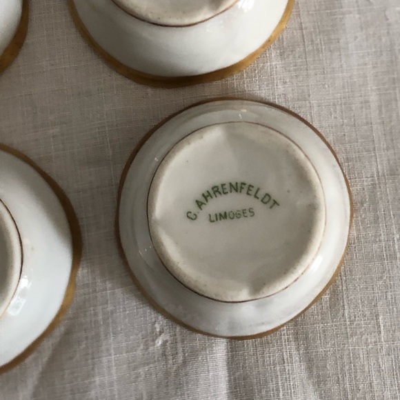 Antique Limoges Hand Painted Salt Cellars - Picture 7 of 11